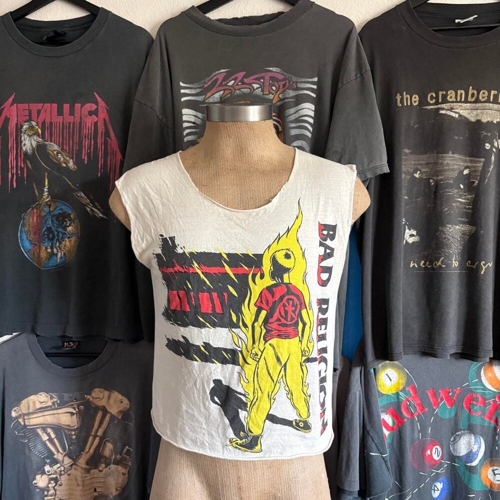 Vintage 1990s Bad religion Band T-shirt Chopped